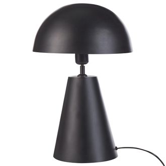 Beliani L&aacute;mpara De Mesa Moderna Metal Hierro Pantalla Abierta Negro Palmiet