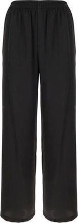 Saint Laurent Wide Trousers, female, Black, Size: S Pantaloni