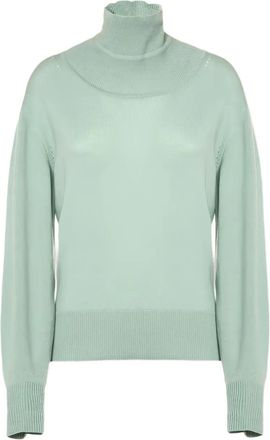 Malo roll-neck pointelle sweater - Green
