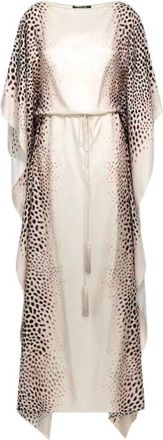 Roberto Cavalli Dames, Jurken, Beige, Maat: XS