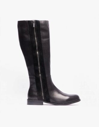 Hush Puppies Womens Hush Puppies FAITH Womens Leather Tall Boots Black - Size: 3