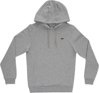 Lacoste Hoodies, male, Gray, L, Hooded Pullover