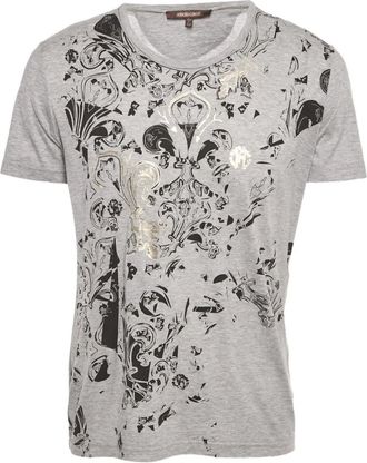 Roberto Cavalli T-shirt in jersey con stampa - Grigio