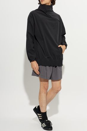 adidas Oversized Zip-front Sweatshirt, Mens, Black