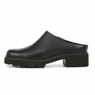 Vionic Womens Fairfax Leather Clogs In Black