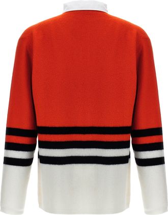 Wales Bonner Mens Multicolor Wool Polo Shirt