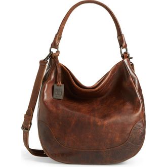 Frye Melissa Leather Hobo in Dark Brown at Nordstrom