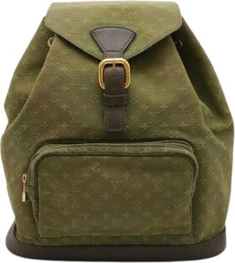 Louis Vuitton Pre-owned Backpacks, female, Green, Size: ONE SIZE Pre-owned Canvas Backpack