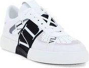 Valentino Garavani Mens White Calf Leather Bos Taurus Athletic Sneakers