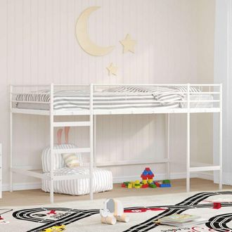 vidaXL KidsLoft Bed Frame White 79.5 x 200 cm Steel vidaXL