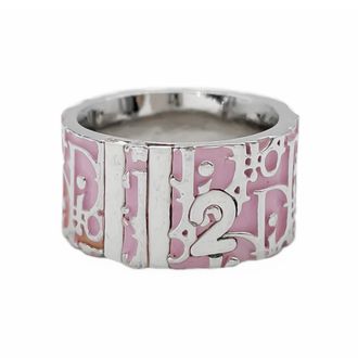 Dior Silver Pink Band Ring (Pre-Owned)