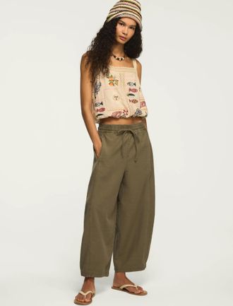 Lucky Brand Womens Drawstring Balloon Pant