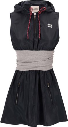 Miu Miu Black Hood Mini Dress