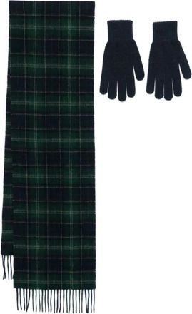 Barbour Tartan Sjaal & Handschoen Cadeauset - Heren - Wintersjaals - Groen - ONE Size - Accessoires