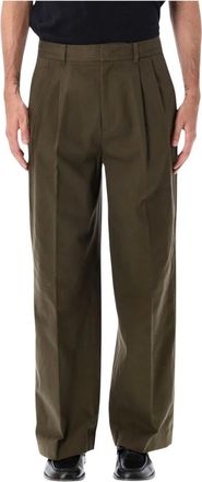 Dunst Pantaloni Chino a Doppia Pinces - - Trousers - Uomo - Verde - L