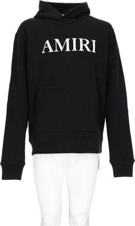 Amiri Black Relaxed-Fit Logo Hooded Sweatshirt