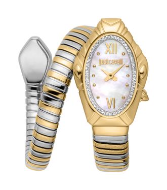 Just Cavalli Womens Snake 316L Stainless Steel Watch - Silver & Gold - One Size