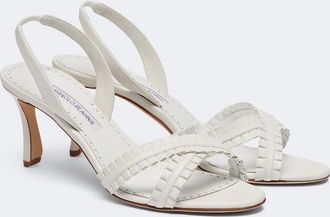 Manolo Blahnik Volusan leather slingback sandals