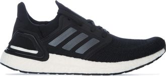 adidas Mens Ultraboost 20 Running Shoes in Black-White - Size UK 3.5