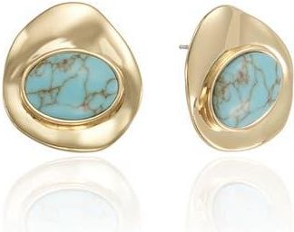 Ettika Synthetic Stone Stud Earrings in Turquoise at Nordstrom Rack
