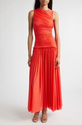 Siedres Alina Gathered Open Back Jersey Dress at Nordstrom, Size X-Large