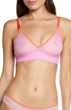 Skarlett Blue Spellbound Mesh Bralette in Pink/coral at Nordstrom Rack, Size X-Large