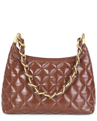 Tiffany & Fred Shiny Leather Hobo Bag