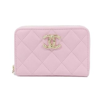 Chanel Pink Grained Calfskin Coin Purse/Coin Case (Pre-Owned)