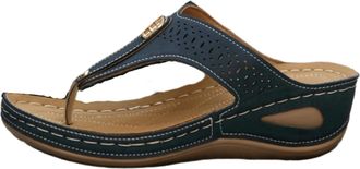 Generic Womens Sandals With Arch Support Wedge Womens Flip Flops with Comfort Arch Support Fashion Summer Beach Travel Orthotic Walking Thong Sandals Slip on 