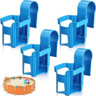 OEM 4 Piezas, Soporte Port&aacute;til Para Botellas, Soporte Para Vasos, Mantiene La Cerveza Fr&iacute;a Sin Derrames, Azul, 9,29,26 Cm, Ba&ntilde;o Y Piscina Elevada