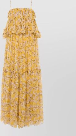 Chlo&eacute; silk ruffled maxi dress
