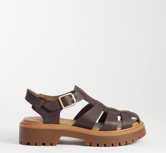 Timberland Stone Street - Sandali da pescatore in pelle marrone scuro