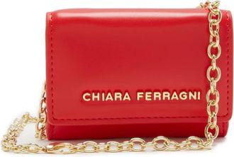 Chiara Ferragni Rode Faux Leren Crossbody Tas - Dames - Schoudertassen - Rood - ONE Size - Leer - Tassen
