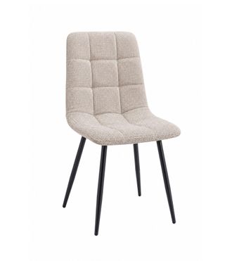 Home Heavenly Home Heavenly - Pack 4 Sillas Comedor Tapizadas Astrid, Dise&ntilde;o Moderno Con Patas Met&aacute;licas, 88x43x54 Cm. Color: Beige Claro