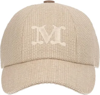 Max Mara 2614571012600_268006 Cotton-Linen Baseball Cap - Beige