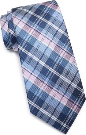 Tommy Hilfiger Costa Plaid Tie in Navy/Purple at Nordstrom Rack
