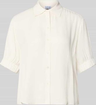 Emily van den Bergh Regular Fit Bluse aus Viskose mit 1/2-Arm in Offwhite, Gr&ouml;&szlig;e 38