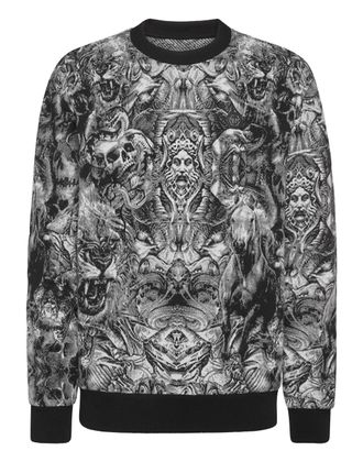 Philipp Plein Pullover Ronde Hals Tattoo
