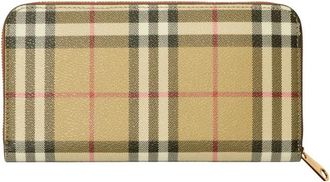 Burberry Ritsportemonnee - Dames - Portefeuilles - Beige - ONE Size - Katoen - Accessoires