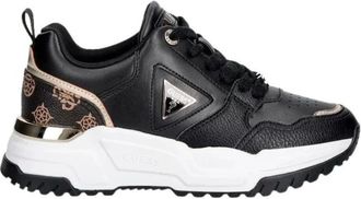 Guess Schoenen, Dames, Zwart, 39 EU, Leer, Helada Sneakers