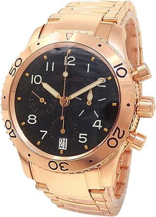 Breguet Pre-owned Breguet Type XX Transatlantique Chronograph Automatic Black Dial Mens Watch 3820BR/F2/RW9