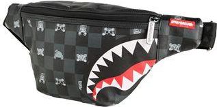 Sprayground GRAY PEEKING CHARACTER CHECK SAVVY CROSSBODY