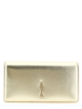 Christian Louboutin Gold Lambskin Clutch Womens Bag