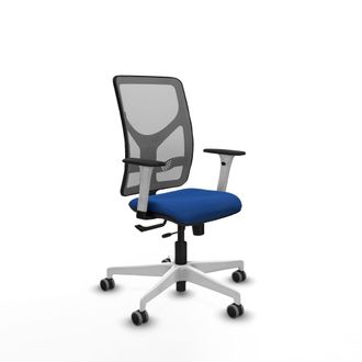 Piqueras y Crespo Silla De Oficina Piqueras Y Crespo Motilla Cuero Sint&eacute;tico Azul Resorte Gris
