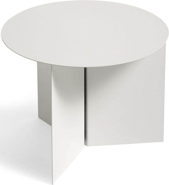 Mesa redonda ranurada &Oslash;45 x H35,5 - acero pintado en polvo blanco Aa686a364aa56