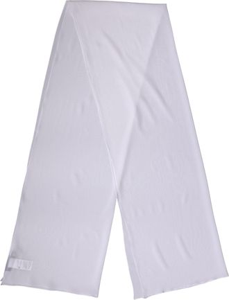 Dolce & Gabbana Womens White Silk Neck Wrap Shawl Stole 200cm X 64cm Scarf Elastane