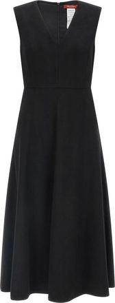 Max Mara Vestido Midi Curva - Dresses - Mujer - Negro - 2XS