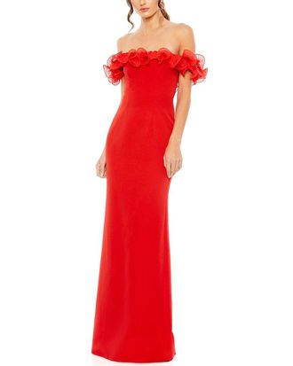 Mac Duggal Off-Shoulder Column Dress