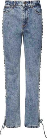 Rotate Straight-Leg Jeans With Laces
