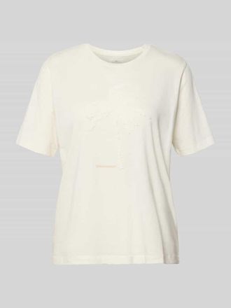 Fynch-Hatton Fynch-Hatton T-Shirt mit Motiv und Rundhalsausschnitt Modell PALMS in Ecru, Gr&ouml;&szlig;e XXL